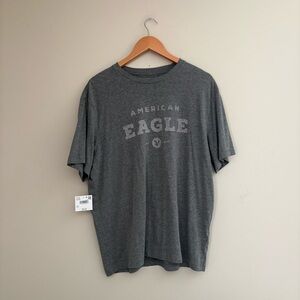 CLOSING SALE American Eagle Outfitters Dark Gray Logo Short‑Sleeve Tee